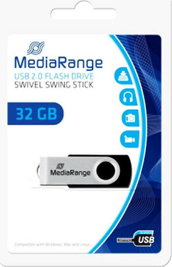 MediaRange MR911 32GB USB 2.0 Black/Silver - Image 6