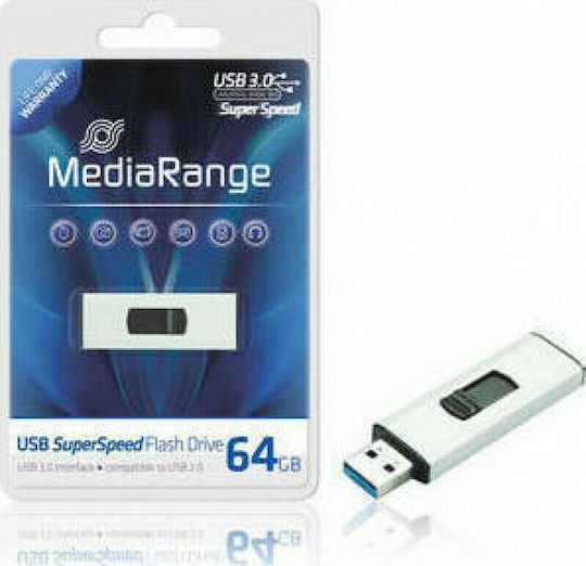 MediaRange 64GB USB 3.0 Stick Λευκό - Image 8