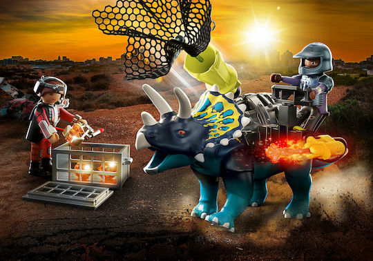 Playmobil Dino Rise Τρικεράτωψ με Πανοπλία-Κανόνι και Μαχητές για 5-10 ετών 70627 - Image 2