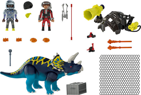 Playmobil Dino Rise Τρικεράτωψ με Πανοπλία-Κανόνι και Μαχητές για 5-10 ετών 70627 - Image 9