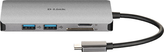 D-Link USB-C Docking Station με HDMI 4K PD Ethernet Ασημί (DUB-M810) - Image 3