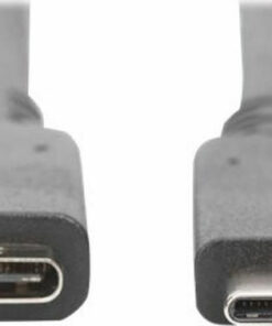 Alternative view of Digitus USB 3.1 Cable USB-C male - USB-C female 100W Μαύρο 0.7m AK-300210-007-S