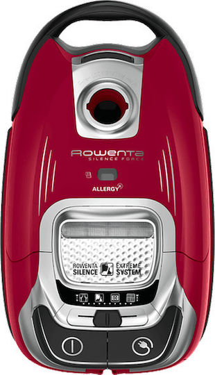 Rowenta Silence Force Allergy+ Ηλεκτρική Σκούπα 400W με Σακούλα 4.5lt Κόκκινη - Image 3