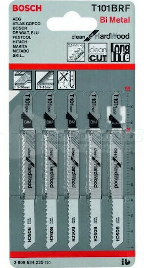 Bosch T101BRF Λάμες Clean for Hard Wood για Ξύλο 100mm 5τμχ - Image 2