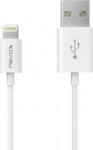 Nevox Braided USB to Lightning Cable Ασημί 1m (1528) - Image 2