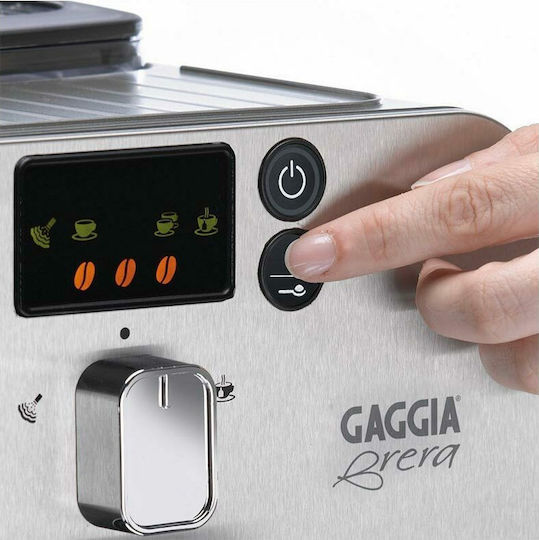 Gaggia Brera Αυτόματη Μηχανή Espresso 1400W Πίεσης 15bar με Μύλο Άλεσης Μαύρη - Image 4