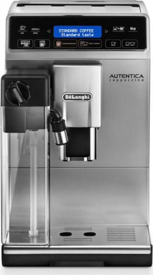 De'Longhi Autentica Αυτόματη Μηχανή Espresso 1450W Πίεσης 15bar για Cappuccino με Μύλο Άλεσης Ασημί - Image 3