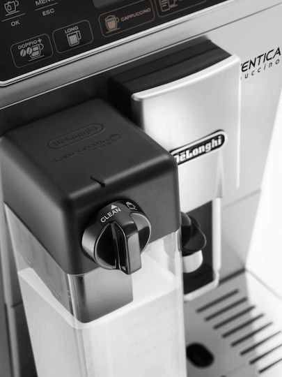 De'Longhi Autentica Αυτόματη Μηχανή Espresso 1450W Πίεσης 15bar για Cappuccino με Μύλο Άλεσης Ασημί - Image 4