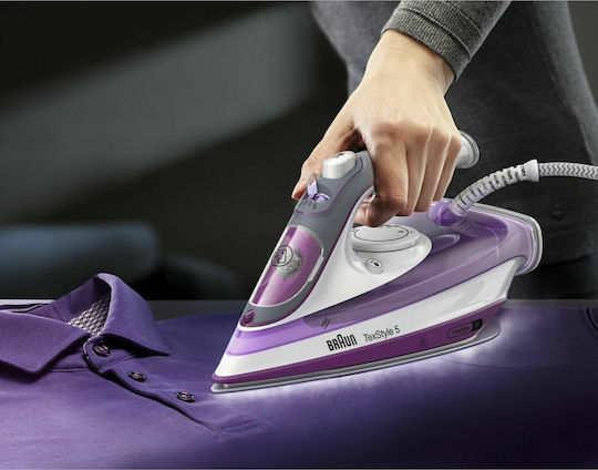 Braun TexStyle 5 SI 5037 VI Σίδερο Ατμού 2700W με Κεραμική Πλάκα και Συνεχόμενη Παροχή 50gr/min S7818046 - Image 5