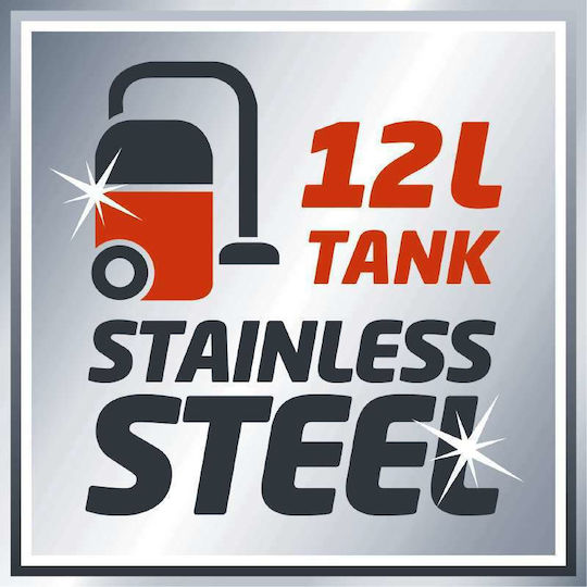 Einhell Tcvc 1812 S Σκούπα Υγρών / Στερεών 1250W με Πλαστικό Κάδο 12lt - Image 6