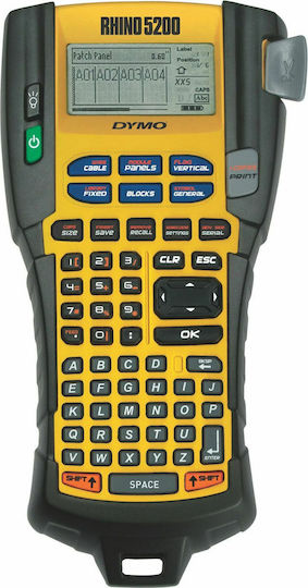 Dymo Rhino 5200 Kit Ηλεκτρονικός Ετικετογράφος Χειρός σε Κίτρινο Χρώμα S0841400 - Image 5
