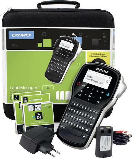 Dymo LabelManager 280 With Case Ηλεκτρονικός Ετικετογράφος Χειρός σε Μαύρο Χρώμα S0968990 - Image 2