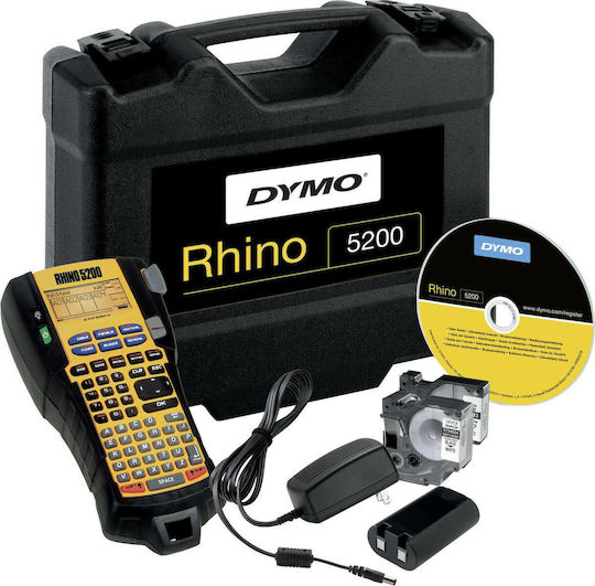 Dymo Rhino 5200 Kit Ηλεκτρονικός Ετικετογράφος Χειρός σε Κίτρινο Χρώμα S0841400