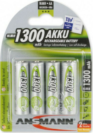 Ansmann Επαναφορτιζόμενες Μπαταρίες AA Ni-MH 1300mAh 1.2V 4τμχ - Image 3