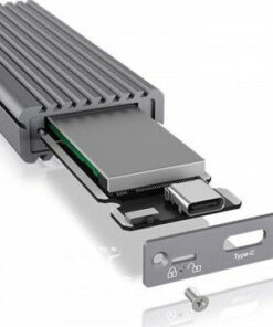Alternative view of Icy Box IB-1817MC-C31 Θήκη για Σκληρό Δίσκο M.2 PCI Express NVME με σύνδεση USB 3.1 Type-C σε Γκρι χρώμα IB-1817MC-C31