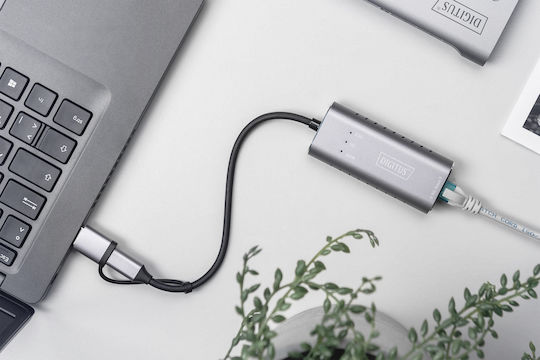 Digitus DN-3028 USB-C Αντάπτορας Δικτύου για Ενσύρματη σύνδεση Gigabit Ethernet - Image 3