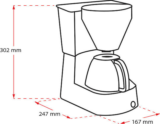 Melitta Easy Timer Προγραμματιζόμενη Καφετιέρα Φίλτρου 1050W Black - Image 6