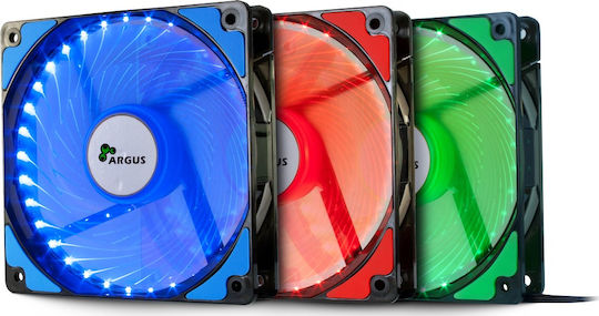 Inter-Tech L-12025 Case Fan με Κόκκινο Φωτισμό και Σύνδεση 3-Pin / 4-Pin Molex - Image 7