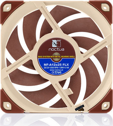 Noctua NF-A12X25 FLX Case Fan 120mm με Σύνδεση 3-Pin Καφέ - Image 6