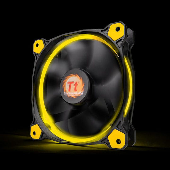 Thermaltake Riing 14 LED Yellow Case Fan 140mm με Κίτρινο Φωτισμό και Σύνδεση 3-Pin - Image 5