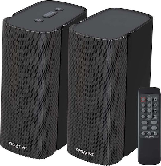 Creative T100 Ασύρματα Ηχεία Υπολογιστή 2.0 με Bluetooth και Ισχύ 40W σε Μαύρο Χρώμα - Image 5