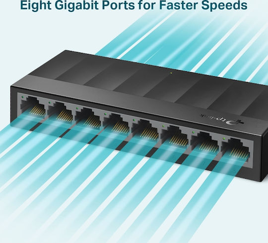 TP-LINK LS1008G v1 Unmanaged L2 Switch με 8 Θύρες Gigabit (1Gbps) Ethernet - Image 4