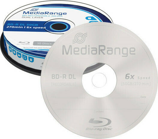 MediaRange Εγγράψιμα BD-R 6x Dual Layer 50GB Cake Box 10τμχ MR507 - Image 3