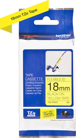 Brother TZE-FX641 Ταινία Ετικετογράφου 8m x 18mm σε Κίτρινο Χρώμα TZE-FX641 - Image 5