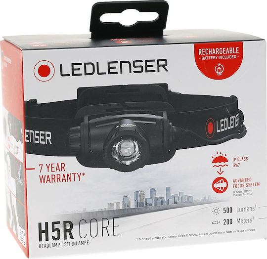 LedLenser Επαναφορτιζόμενος Φακός Κεφαλής LED IP67 με Μέγιστη Φωτεινότητα 500lm H5R Core 502121 - Image 6