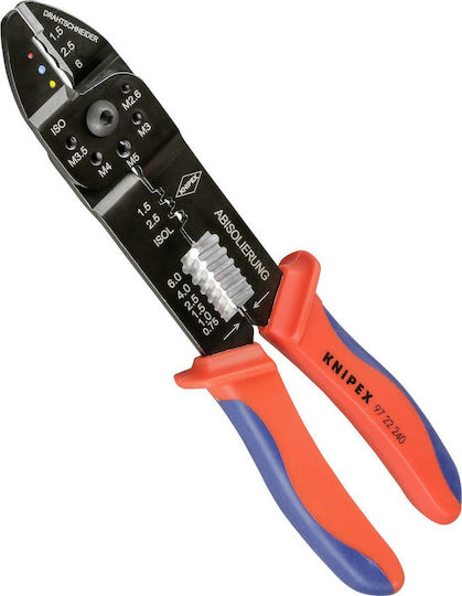 Knipex Πρέσα Ακροδεκτών Διατομής 0.5-6mm² με Απογυμνωτή (Μήκος 240mm) 97 22 240 - Image 4