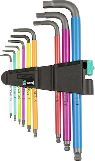 Wera Σετ 9 Κλειδιά Allen σε Σχήμα L SPKL/9 SM N 05073593001 - Image 8