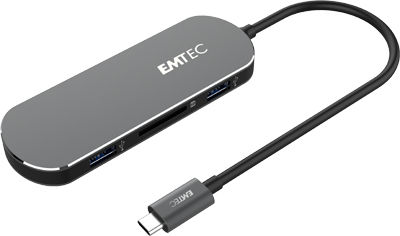 Emtec T650C USB 3.1 Hub 6 Θυρών με σύνδεση USB-C (ECHUBT650C) - Image 3