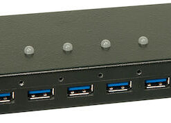 Lindy USB 3.0 Hub 7 Θυρών με σύνδεση USB-A και Εξωτερική Παροχή Ρεύματος (43128)
