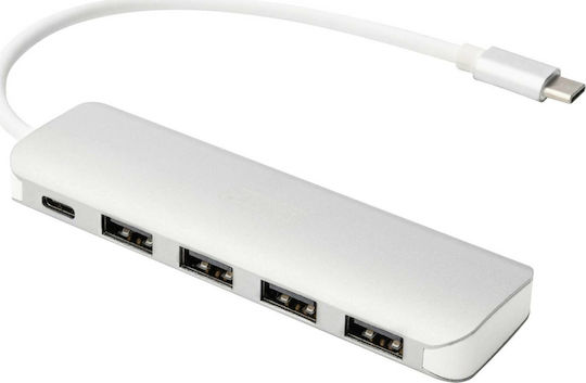 Digitus USB 3.0 Hub 5 Θυρών με σύνδεση USB-C & Θύρα Φόρτισης Ασημί (DA-70242-1) - Image 9