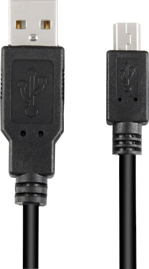 Sharkoon USB 2.0 Cable USB-A male - mini USB-B male Μαύρο 1m - Image 3