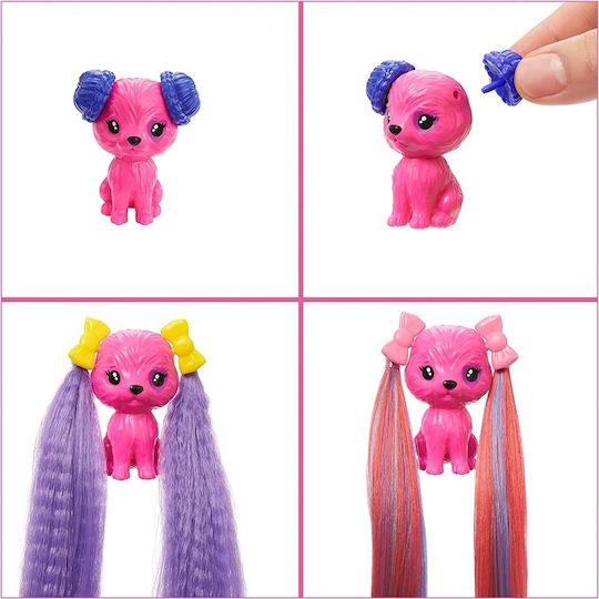 Barbie Hair Swaps Glittery Blue Κούκλα Color Reveal για 3+ Ετών HBG40 - Image 5