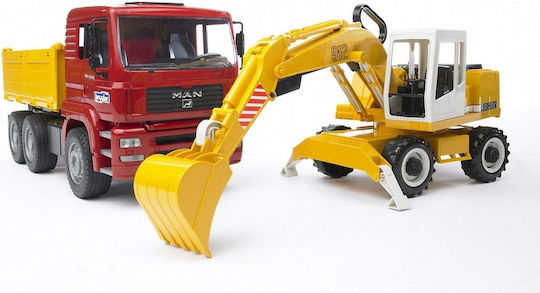 Bruder Χωματουργικό Man με Εκσκαφέα Liebherr Σετ με Φορτηγό 1:16 για 3+ Ετών - Image 6