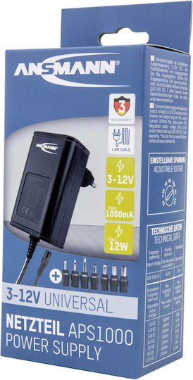 Ansmann APS 1000 Universal Τροφοδοτικό 12W με σετ βυσμάτων - Image 8