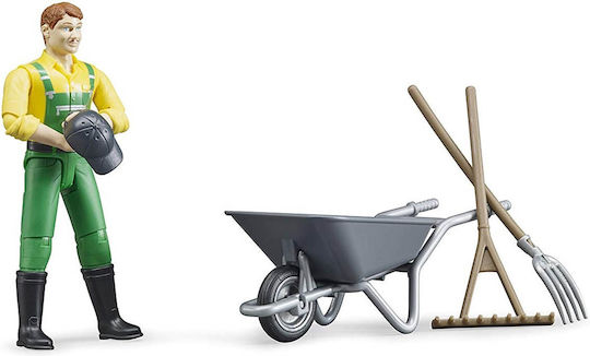 Bruder Farmer Figure Scaled Model Άνδρας Αγρότης Με Εργαλεία για 5+ Ετών 62610 - Image 4