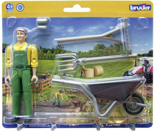 Bruder Farmer Figure Scaled Model Άνδρας Αγρότης Με Εργαλεία για 5+ Ετών 62610 - Image 7