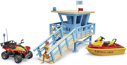 Bruder Παιχνίδι Μινιατούρα Life Guard Station with Quad and Personal Water Craft 62780 - Image 3