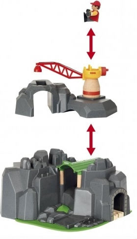 Brio Toys Crane & Mountain Tunnel Πίστα για 3+ Ετών - Image 11