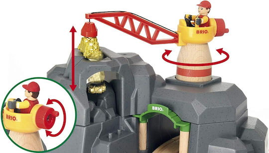 Brio Toys Crane & Mountain Tunnel Πίστα για 3+ Ετών - Image 4