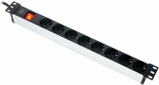 Brennenstuhl Alu Line Πολύπριζο Rack 8-WAY 1τμχ