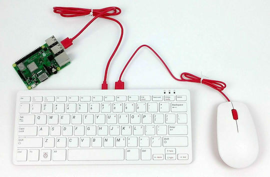 Raspberry Pi Mouse Ενσύρματο Ποντίκι Λευκό - Image 2
