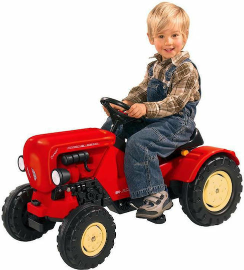 Big Porsche Diesel Junior Pedal Tractor Περπατούρα Ride On για 3+ Μηνών 800056560 Κόκκινη - Image 3