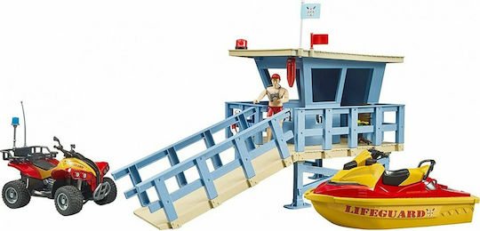 Bruder Παιχνίδι Μινιατούρα Life Guard Station with Quad and Personal Water Craft 62780 - Image 4