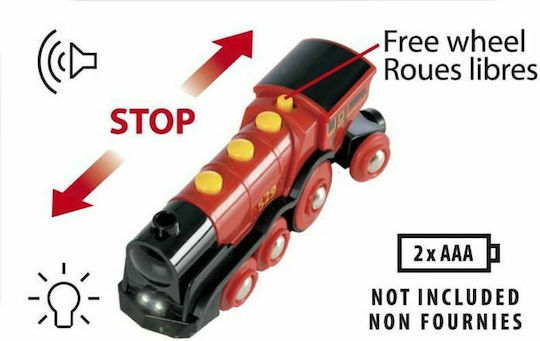 Brio Toys Mighty Red Action Locomotive Τρενάκι με Ήχο και Φως για 3+ Ετών 33592 - Image 11