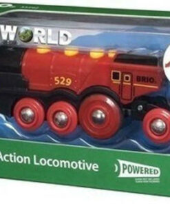 Brio Toys Mighty Red Action Locomotive Τρενάκι με Ήχο και Φως για 3+ Ετών 33592