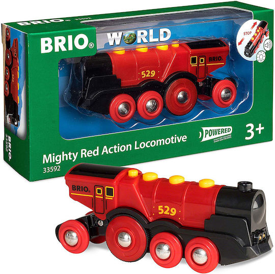 Brio Toys Mighty Red Action Locomotive Τρενάκι με Ήχο και Φως για 3+ Ετών 33592 - Image 7